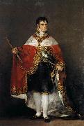 Francisco de Goya Portrait of Ferdinand VII of Spain in his robes of state oil painting